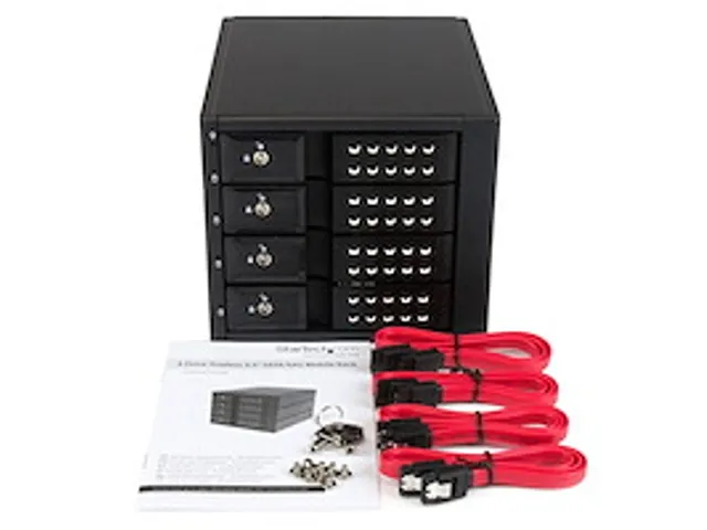 4-bay Aluminium Trayless Hot Swap Mobile Rack Backplane