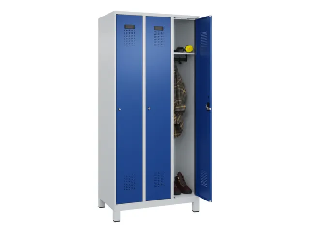 locker,HxBxD 1950x900x500mm,3vak,vak B 300mm,cil.-slot,voeten