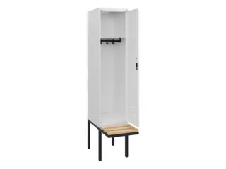 locker met bank,HxBxD 1950x400x815mm,1vak,vak B 400mm,cil.-slot - 2