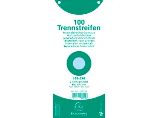 Tabstroken horiz180g perfo 105X240 bl. - 3