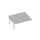 aanbouwtafel,v. benchtafel m. 4-voet,HxBxD 730x1800x1600mm,blad grijs