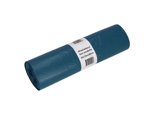 Afvalzak Cleaninq 65/25x140cm LDPE recycled T70 240 Liter blauw