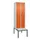 locker met bank,HxBxD 2120x600x815mm,2vak,vak B 300mm,draaigrendel