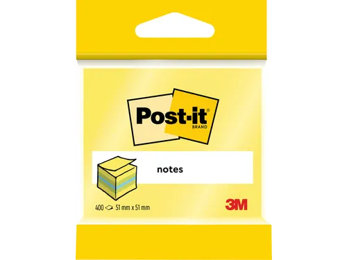 Memoblok 3M Post-it 2012L 51x51mm kubus ass kleur 400 vel