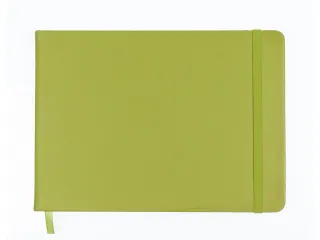 Schetsboek Kangaro A5 landscape lime green PU HC 80 vel 140gr roomwit - 5