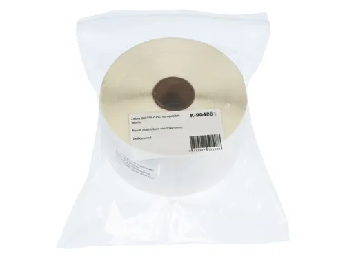 Etiket Kangaro 1 rol 51x25mm compatible Zebra 880199-025D 2580 stuks o