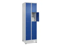 lockerkast,HxBxD 1950x600x500mm,2x4vakken,vak B 300mm,cil.-slot,voeten