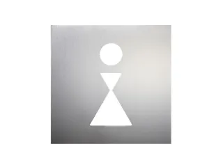 deurbord,wc dames,RVS,zelfklevend,HxB 160x160mm - 1