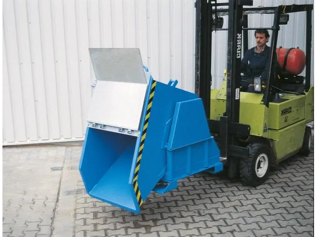 2-Dlg. Klapdeksel,Staal,V. Kiepbak 0,8M³,Verzinkt