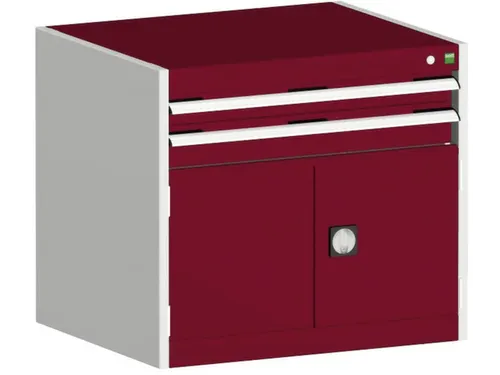 ladekast HxBxD 700x800x525mm 2laden RAL7035 front RAL3004
