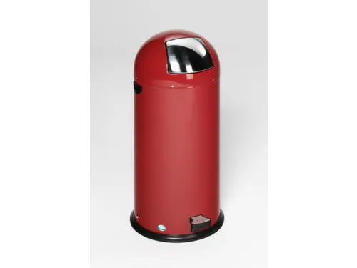 Push & Kick Afvalbak Staalplaat 52 Liter 880x415mm Met Pedaal Rood
