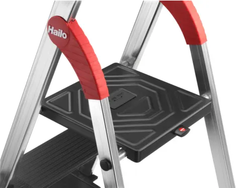 staande trap,7 XXL treden,treden/platform zwart,Stand H 1,5m