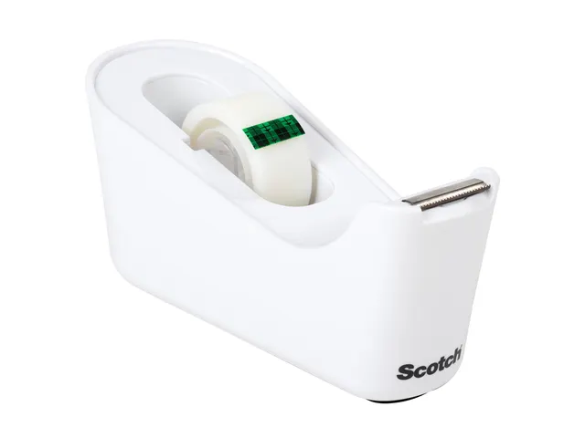 Dévidoir Scotch C18 blanc + 1 rouleau ruban Magic 19mmx33m