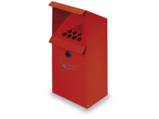 Wandasbak 3.7 liter 410x180x150mm Schuine Afdekking Rood - 1