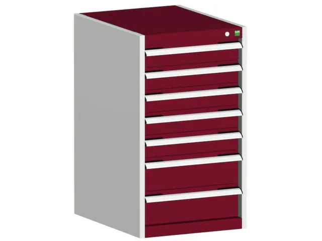 ladekast HxBxD 900x525x525mm 7laden romp RAL7035 front RAL3004