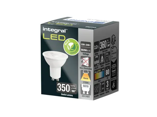 Ledlamp Integral GU10 2700K warm wit 2.2W 360lumen