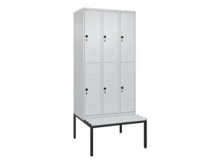 Dubbeldekse dekenkist,HxBxD 2120x900x815mm,3x2vak.,vak B 300mm - 1