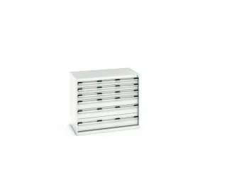 ladekast HxBxD 900x1050x650mm 6laden RAL7035 front RAL7035 - 8