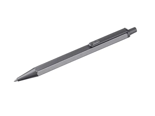 Rhodia scRipt zeshoekige balpen 0.7mm Aluminium Titanium Zwart