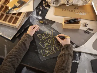 Acrylmarker Faber-Castell Multimark 250 gold - 9