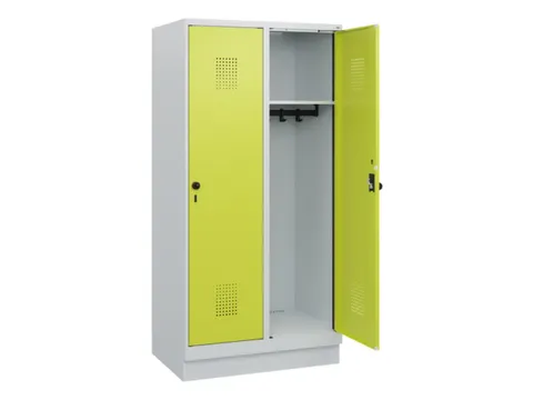 schoollocker,HxBxD 1630x800x500mm,2vak,vak B 400mm,draaigrendel,sokkel