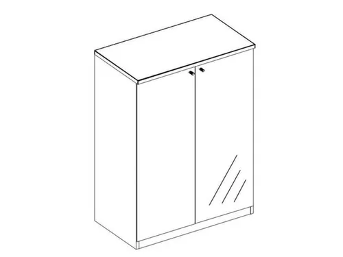 vitrinekast,HxBxD 825x800x445mm,1xhouten vloer,2 OH,MS-donkergrijs
