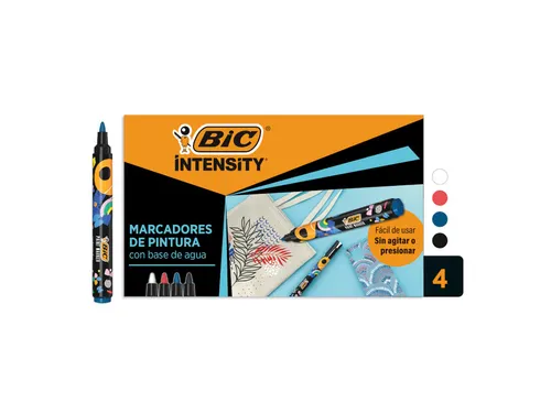 Paintmarker Bic Intensity assorti 4 stuks