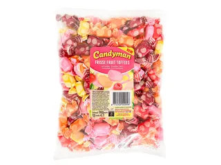 Toffees Candyman frisse fruit zak 1 kilogram - 2