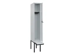 locker met bank,HxBxD 2120x300x815mm,1vak,vak B 300mm,draaigrendel
