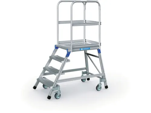 Bordestrap Aluminium Bordes Hxbxd 960x600x800mm 4treden Aluminium
