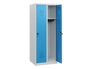 schoollocker,HxBxD 1530x600x500mm,2vak,vak B 300mm,draaigrendel - 1