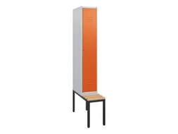 locker met bank,HxBxD 1950x300x815mm,1vak,vak B 300mm,cil.-slot