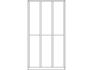 lockerkast,HxBxD 1850x900x500mm,3x2vakken,RAL7035,front RAL7016 - 5