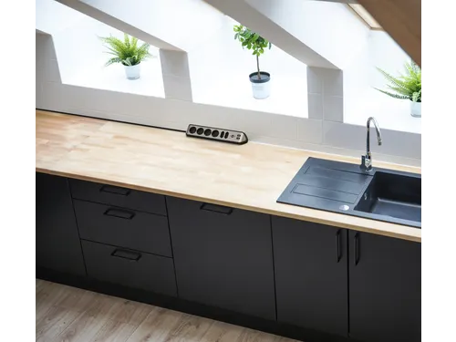 Stekkerdoos Brennenstuhl bureau Estilo 6 voudig inclusief 2 USB 2 m