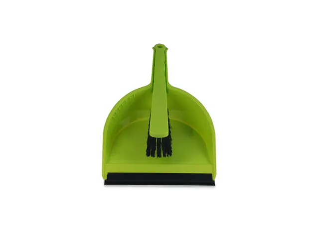 Veegblik met stoffer kunststof Groen 12 Stuks