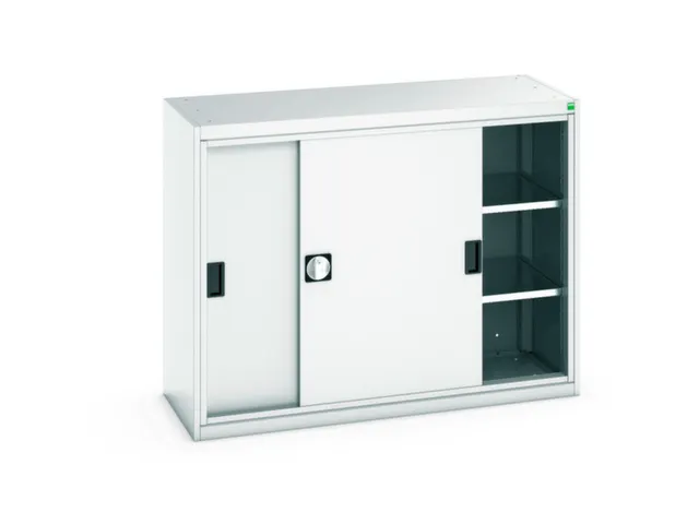 werkplaatskast 1000x1300x550mm 2xStalen bodem RAL7035 front RAL7035