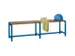 banc-patère,LxP 1500x370mm,barrettes en bois hêtre,piètement RAL501
