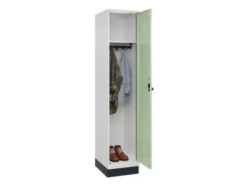 locker,HxBxD 1950x400x500mm,1vak,vak B 400mm,draaigrendel,sokkel