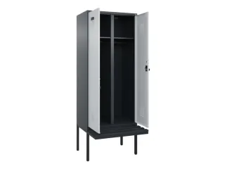 locker met bank,voor scheiding van kleding,HxBxD 2120x800x815mm,2vak - 1