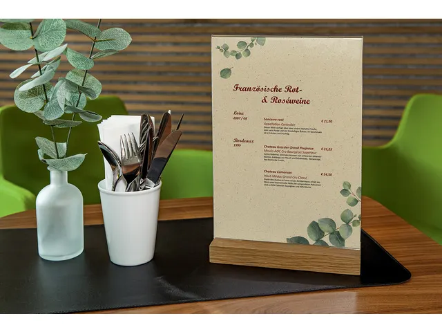 Papier avec motif Sigel Ecucalyptus A4 motif double-face papier herbe