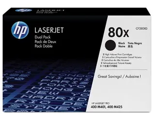toner 80X 6 900 pagina's OEM CF280XD zwart duopack - 1