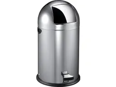 Afvalbak Kickcan metalen binnenbak 33 liter mat RVS