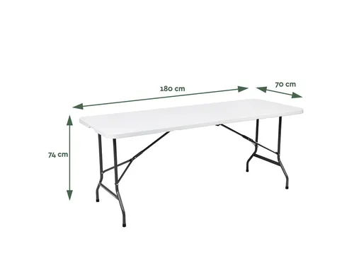 Vouwtafel BRASQ 180x70x74cm FT180 wit