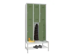 banklocker,dubbeldeks,HxBxD 2150x900x800mm,RAL7035,front RAL6011
