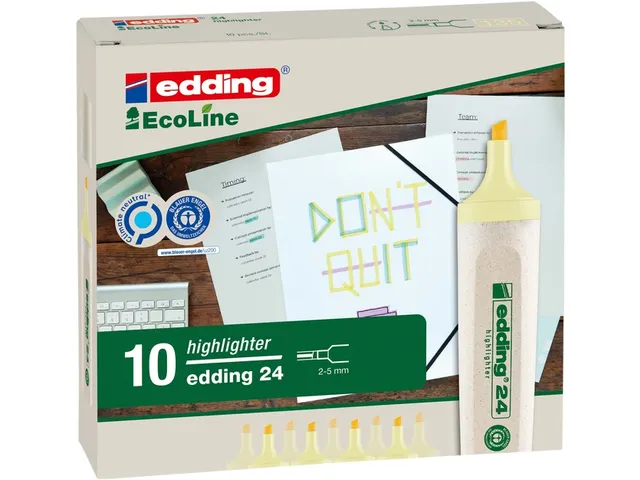 Markeerstift edding 24 EcoLine pastel geel
