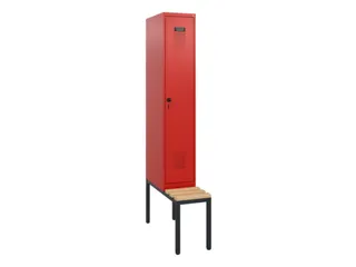 locker met bank,HxBxD 1950x300x815mm,1vak,vak B 300mm,draaigrendel - 2