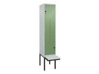 Z-garderobekast,HxBxD 2120x400x815mm,2vak,vak B 400mm,draaigrendel - 1