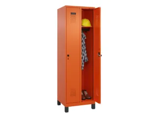 locker,HxBxD 1950x600x500mm,2vak,vak B 300mm,draaigrendel,voeten - 1