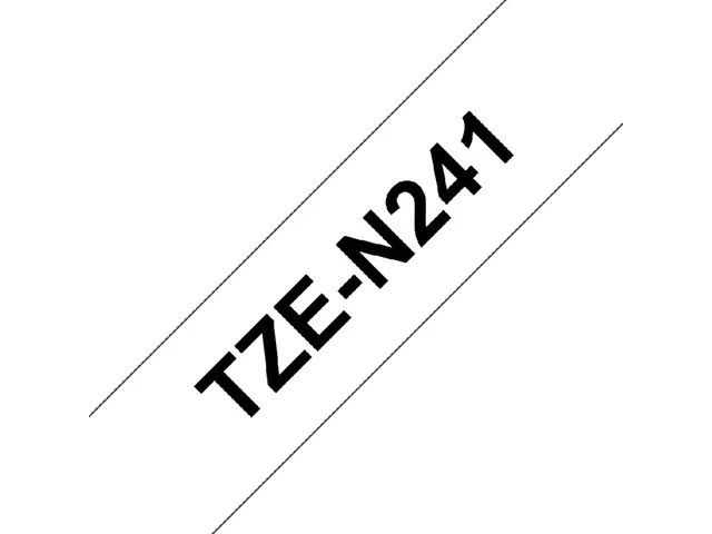Ruban de lettrage Brother P-Touch TZe-N241 non laminé18mm noir sur bl