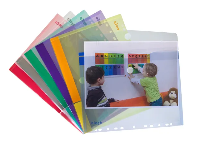 Enveloptas Djois Color Collection A4 horizontaal geperforeerd assorti